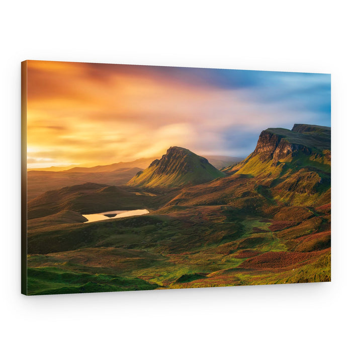 Golden Hour Mountain Lake – Canvas Print