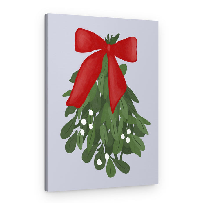 Festive Mistletoe Charm – Canvas Print
