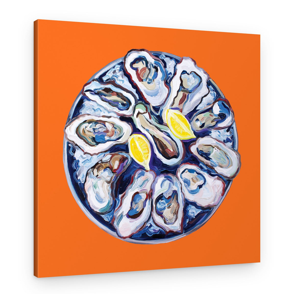Vibrant Oysters and Lemon – Canvas Print