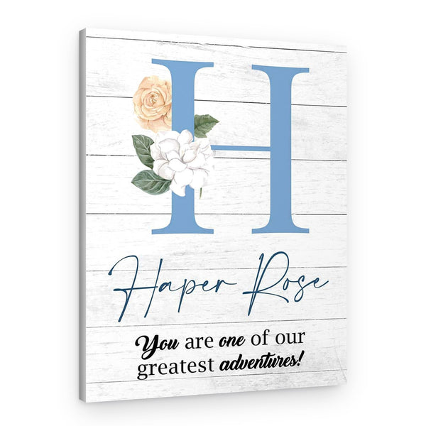 You Are One Of Our Greatest Adventures Custom Text Canvas Print