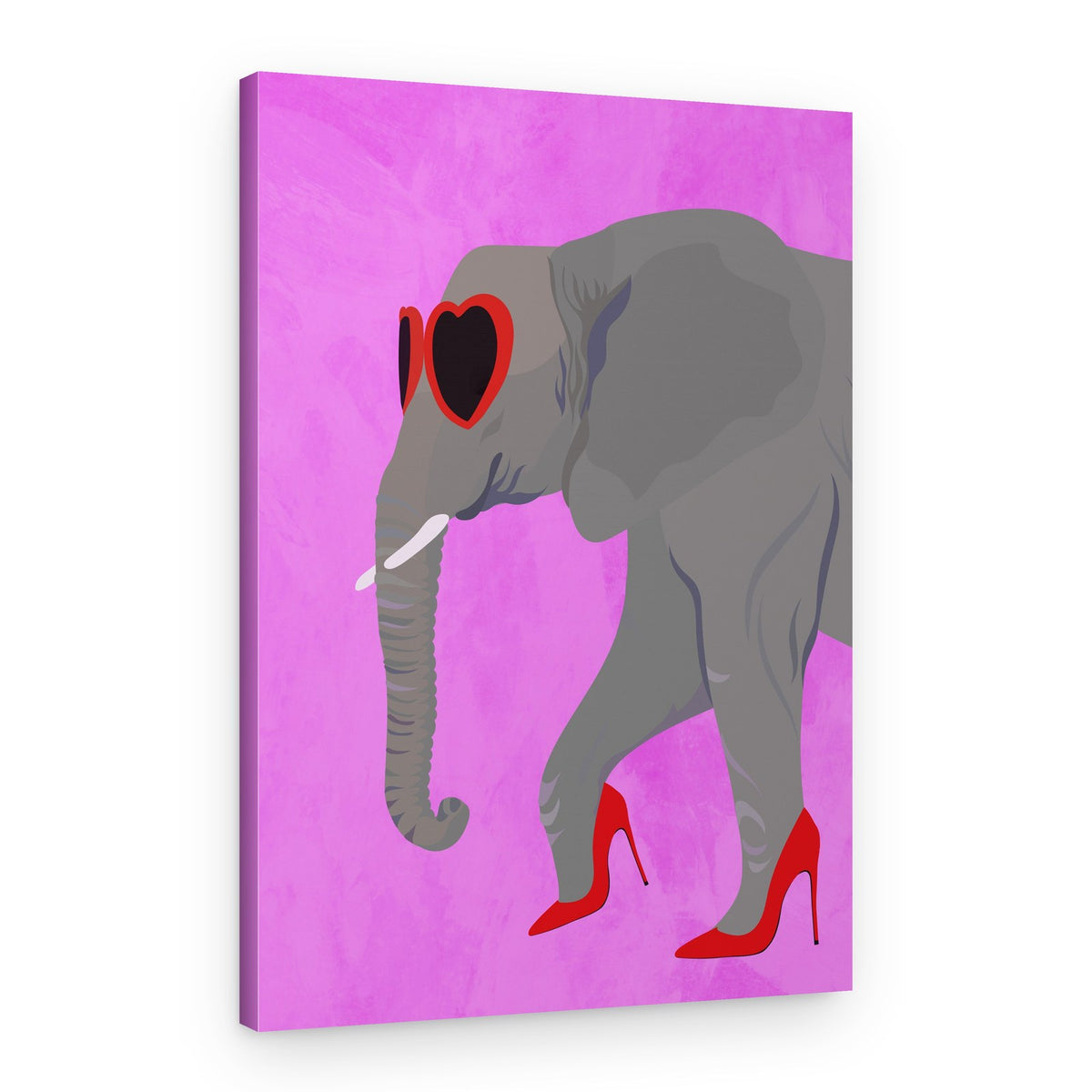 Fashionable Elephant Walk – Canvas Print