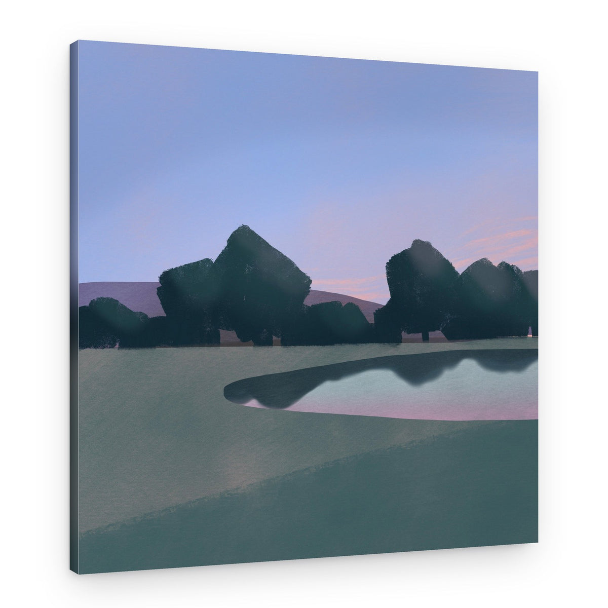Serene Lake Reflection – Canvas Print