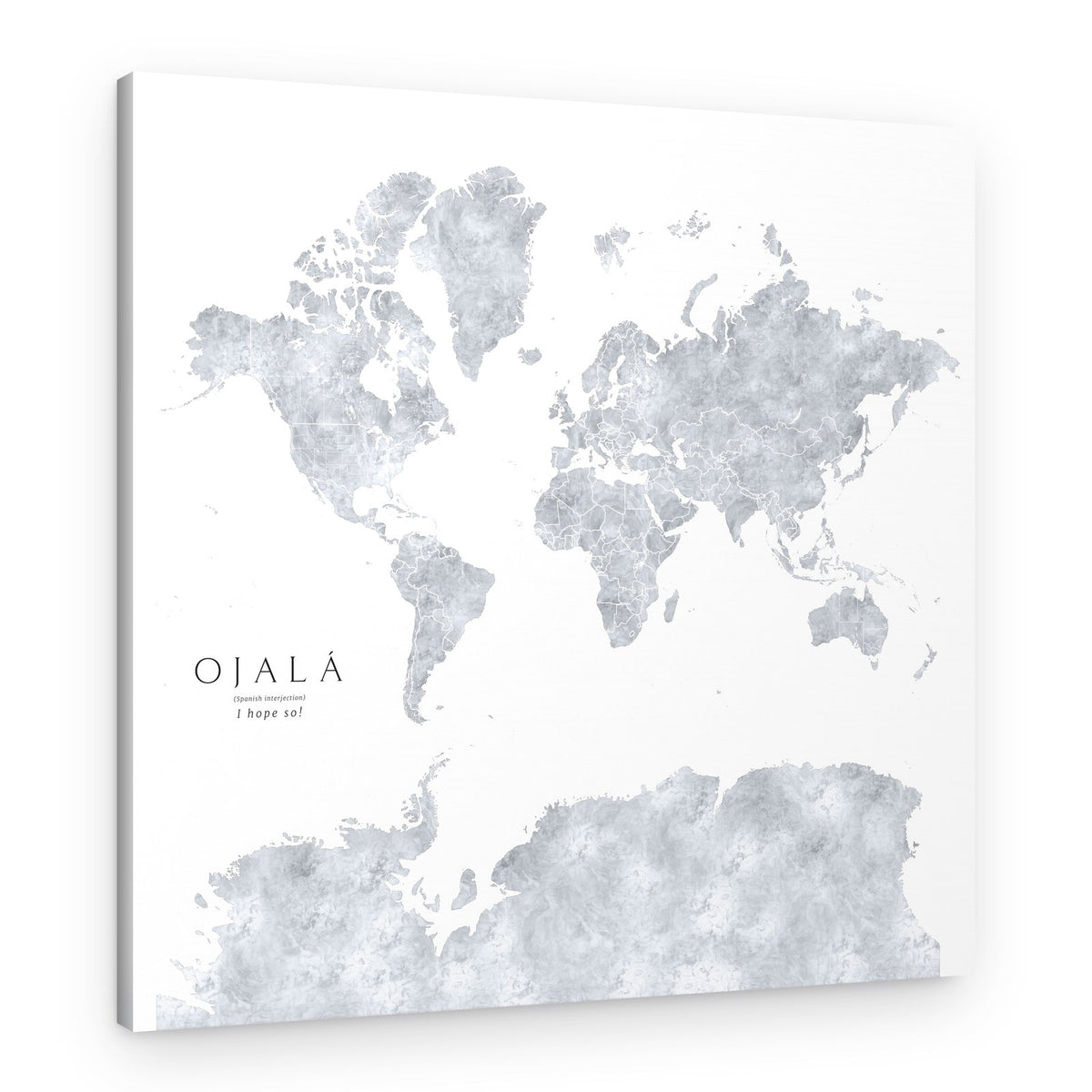 Textured World Map – Canvas Print