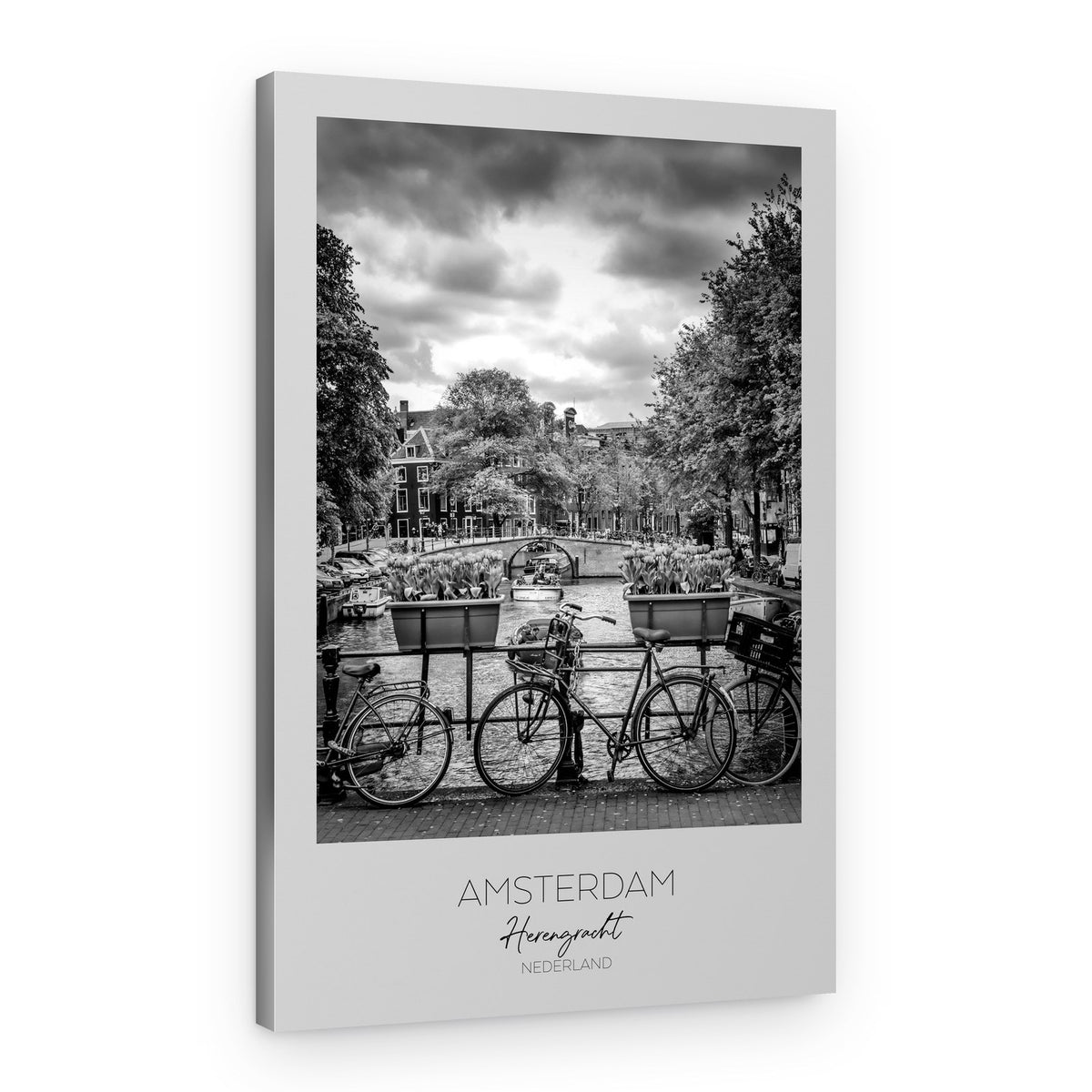 Amsterdam Canal Bicycles – Canvas Print