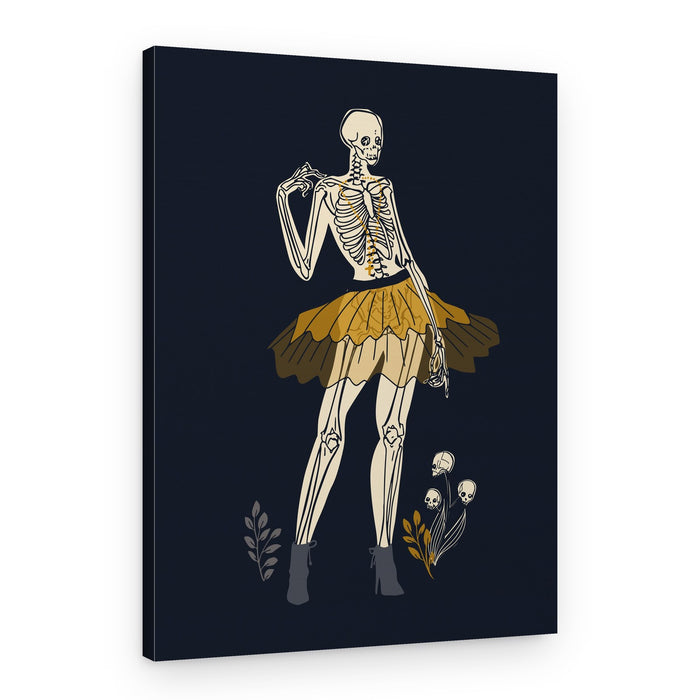 Elegant Skeleton Ballerina – Canvas Print