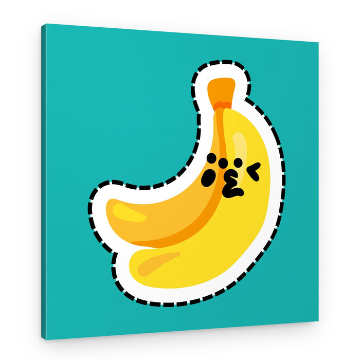 Cute Banana Kiss – Canvas Print