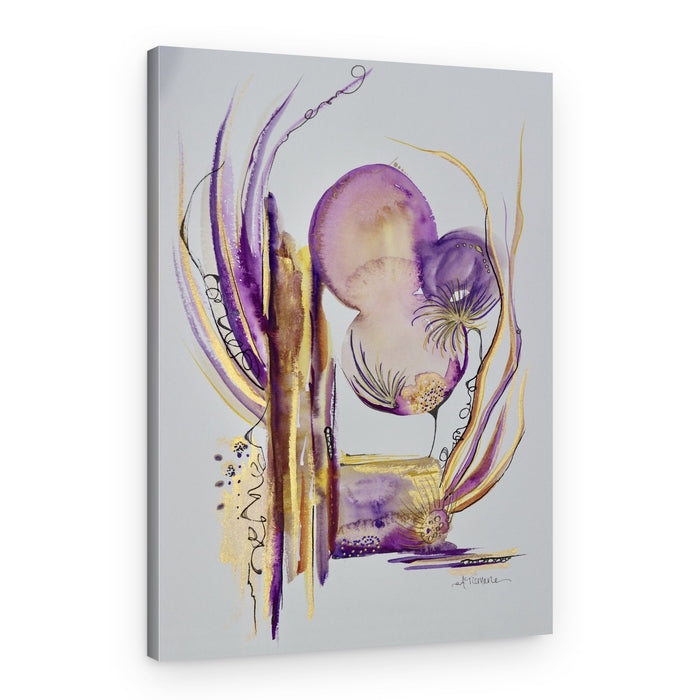 Fluid Purple Gold – Canvas Print
