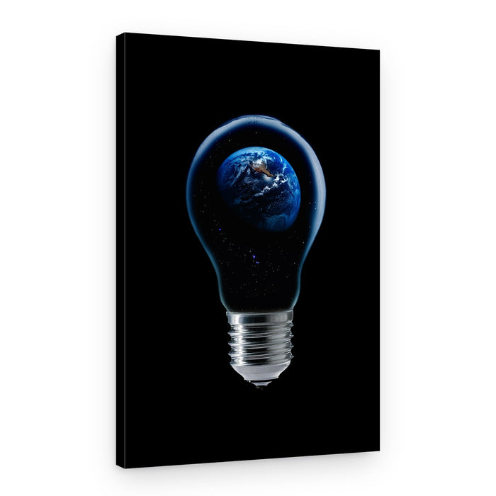 World in a Bulb – Canvas Print