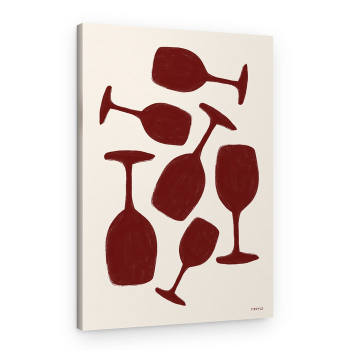 Scattered Wine Glasses – Canvas Print