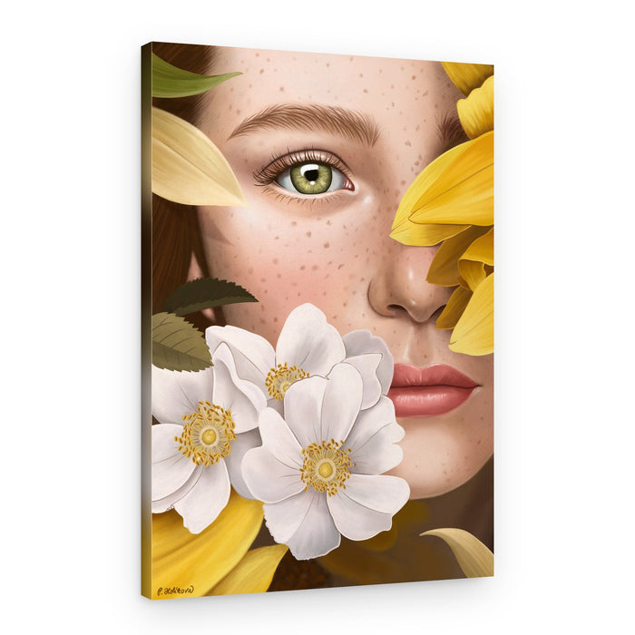 Green Eye Floral Dream – Canvas Print