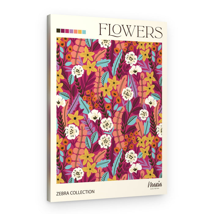 Vibrant Floral Pattern – Canvas Print