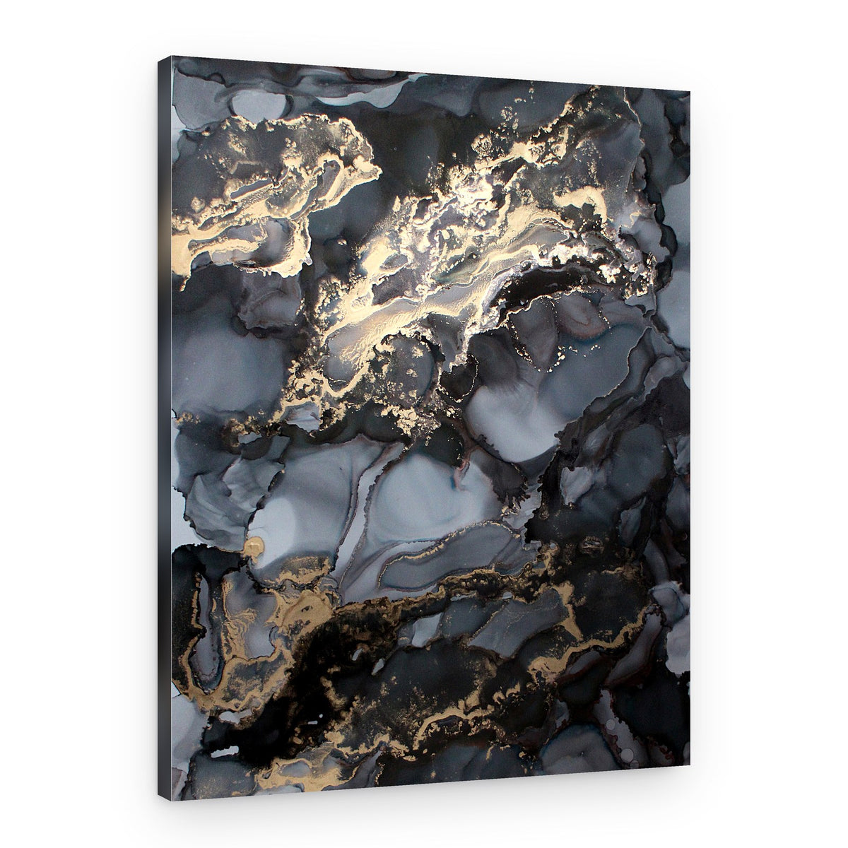 Abstract Gold Flow – Canvas Print