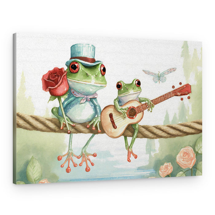 Frogs on a rope – Canvas Print