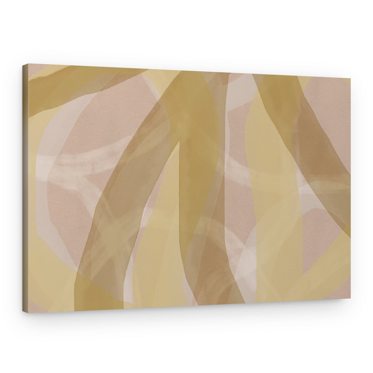 Fluid Gold Curves – Canvas Print