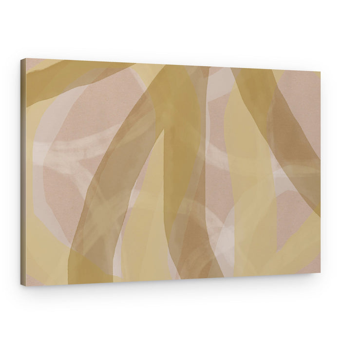 Fluid Gold Curves – Canvas Print