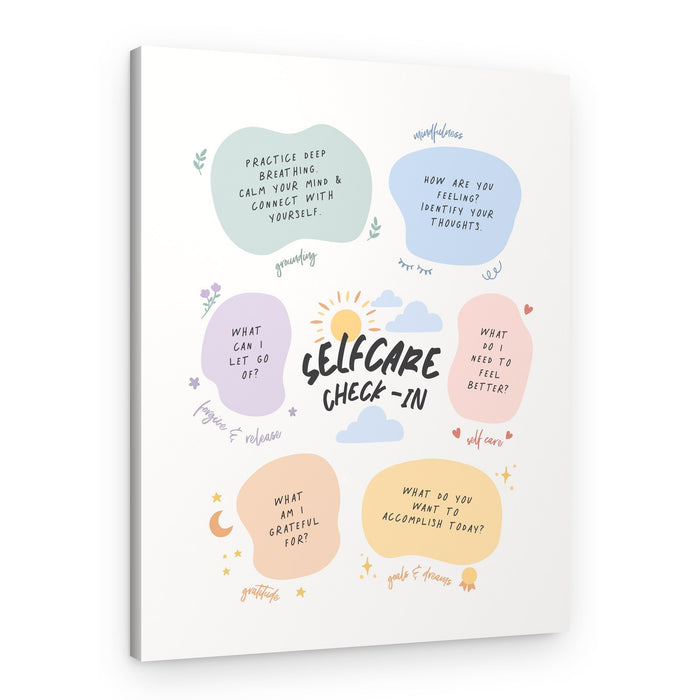 Positive Selfcare Check-In – Canvas Print