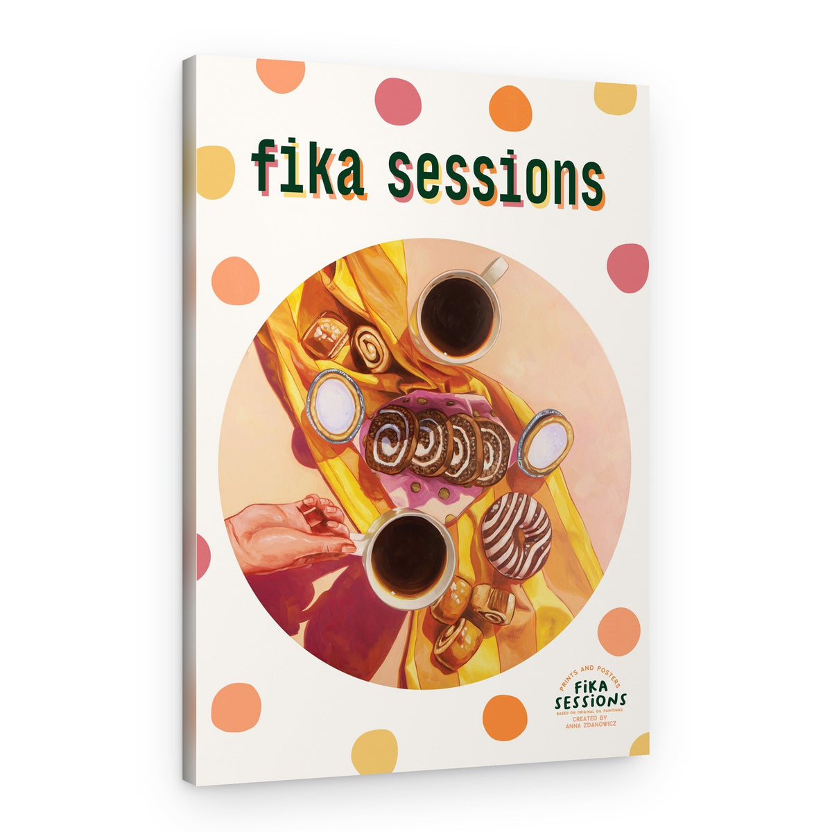 Fika Coffee And Pastries – Canvas Print