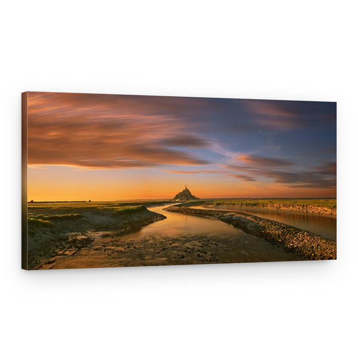 Mont Saint-Michel Sunset – Canvas Print