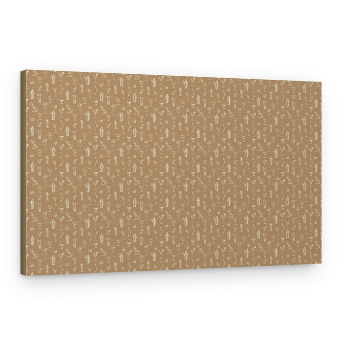 Barware Sketch Pattern – Canvas Print