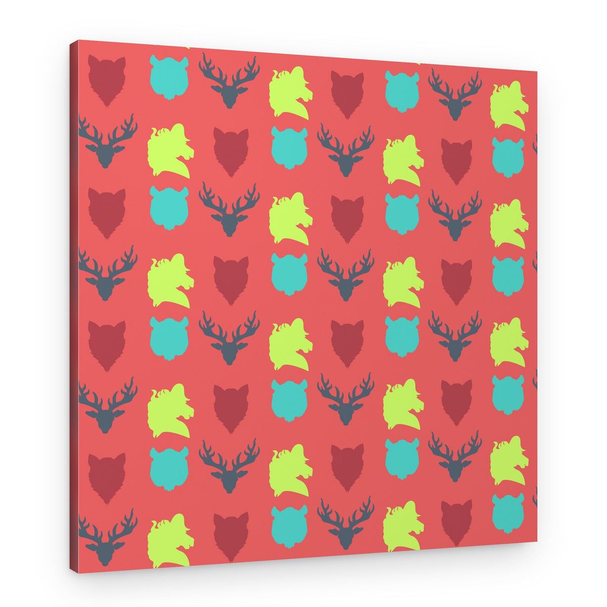Rustic Wildlife Pattern – Canvas Print