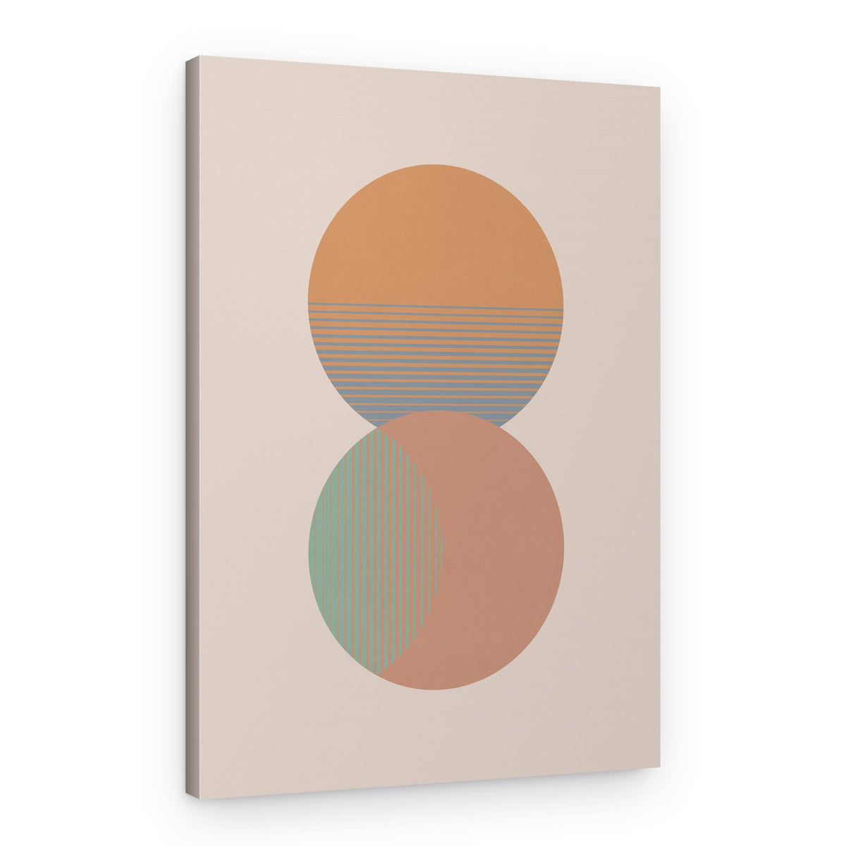 Geometric Sunset Circles – Canvas Print