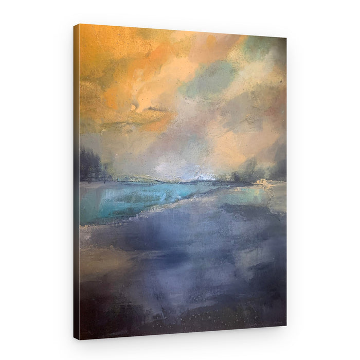 Golden Horizon Mist – Canvas Print