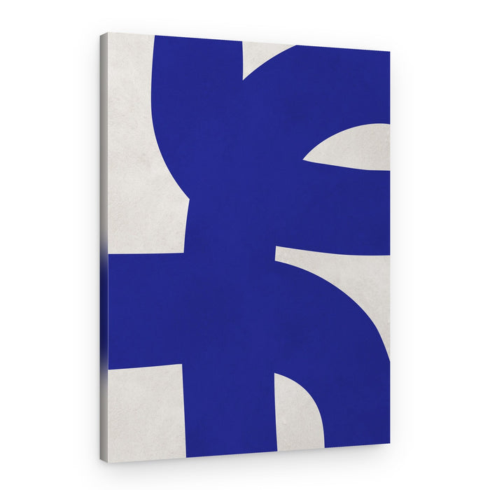 Bold Blue Curves – Canvas Print