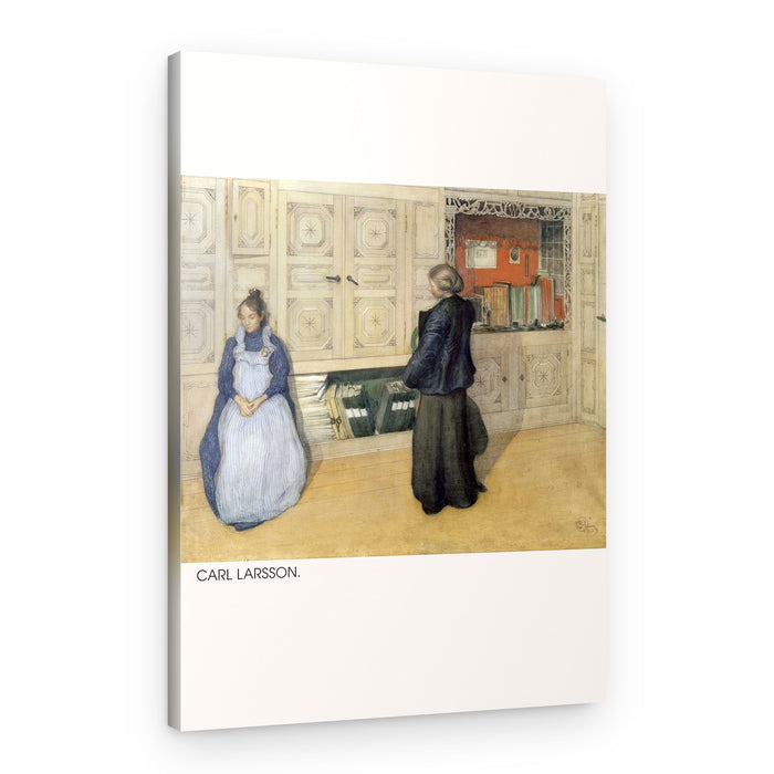 Carl Larsson, Mother and Daughter, 1903, Watercolour 1 – Canvas Print