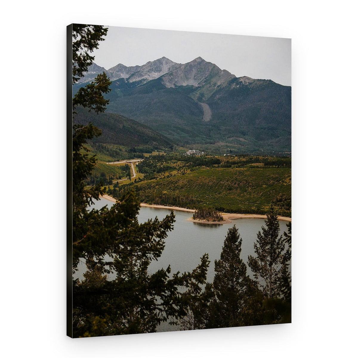 Mountain Lake View – Canvas Print