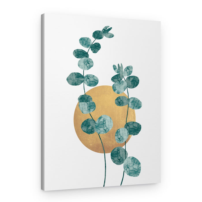 Eucalyptus Gold Circle – Canvas Print