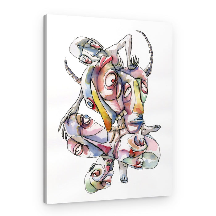 Surreal Intertwined Faces – Canvas Print