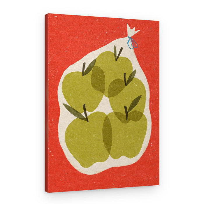 Bag of Green Apples – Canvas Print