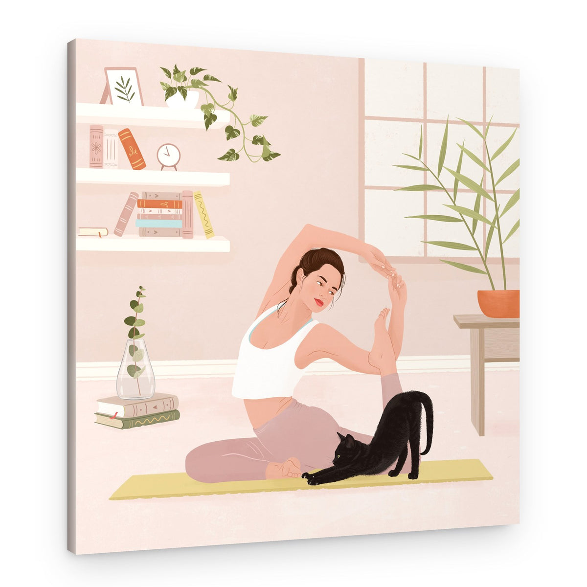 Peaceful Home Yoga – Canvas Print