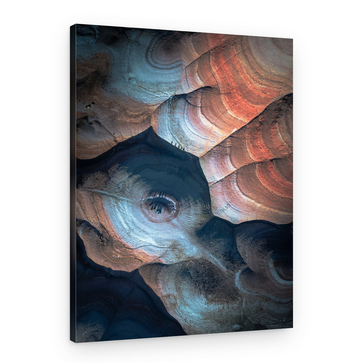 Vibrant Geological Layers – Canvas Print