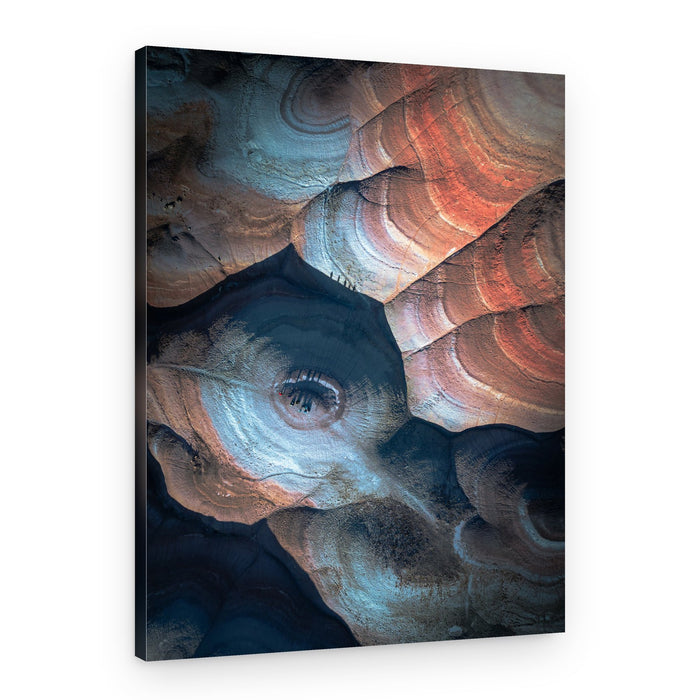 Vibrant Geological Layers – Canvas Print