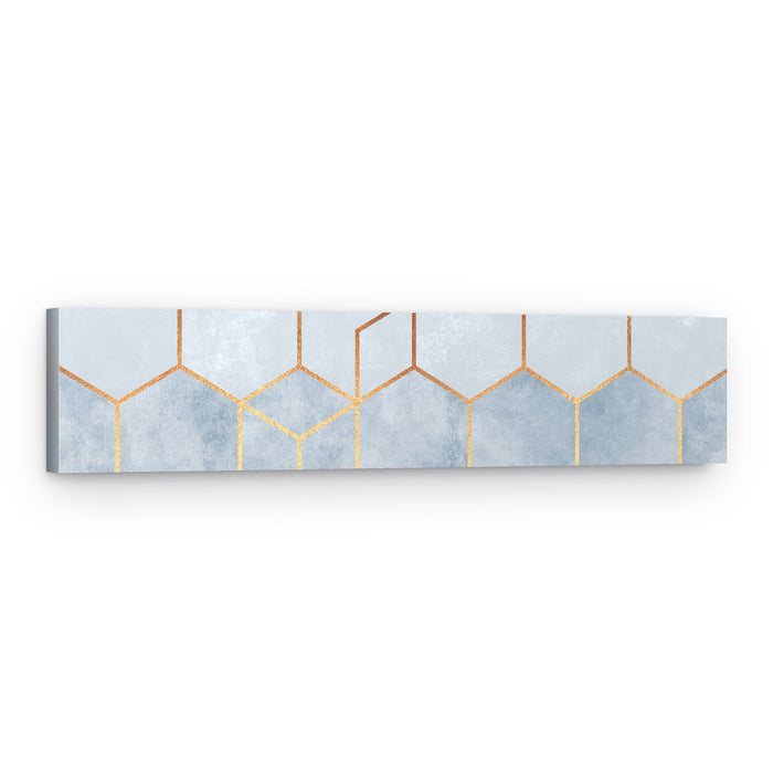 Golden Hexagon Geometry – Canvas Print