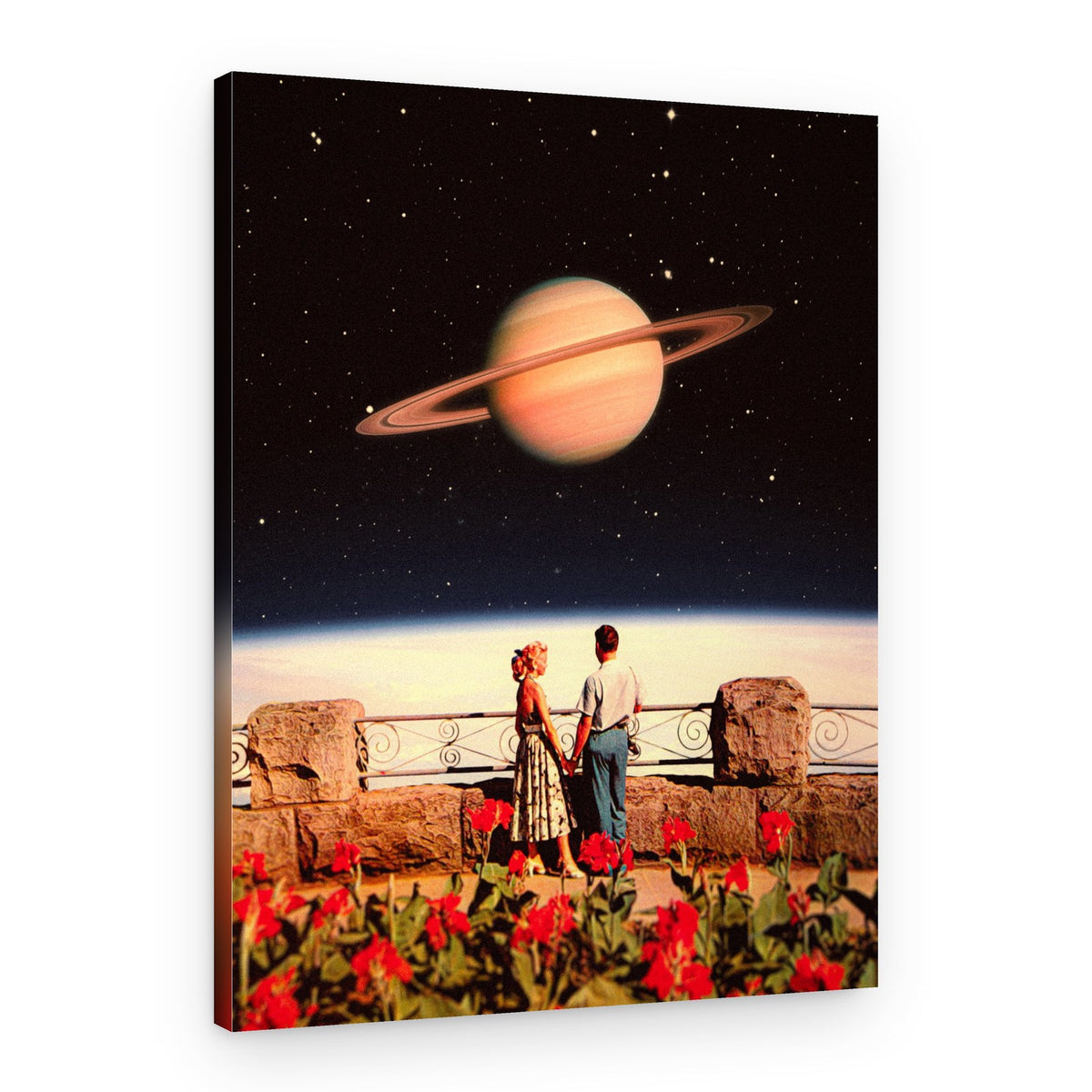 Lovers In Space – Canvas Print