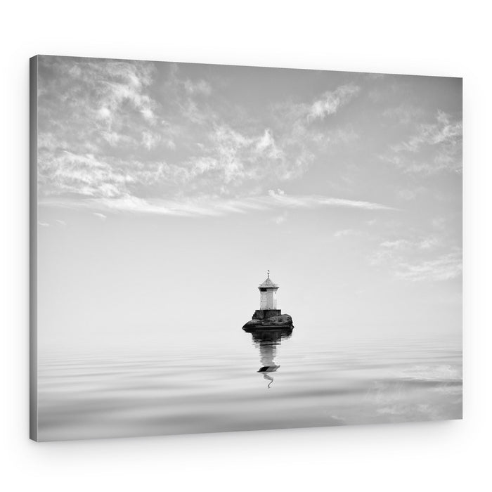 Solitary Lighthouse Reflection – Canvas Print
