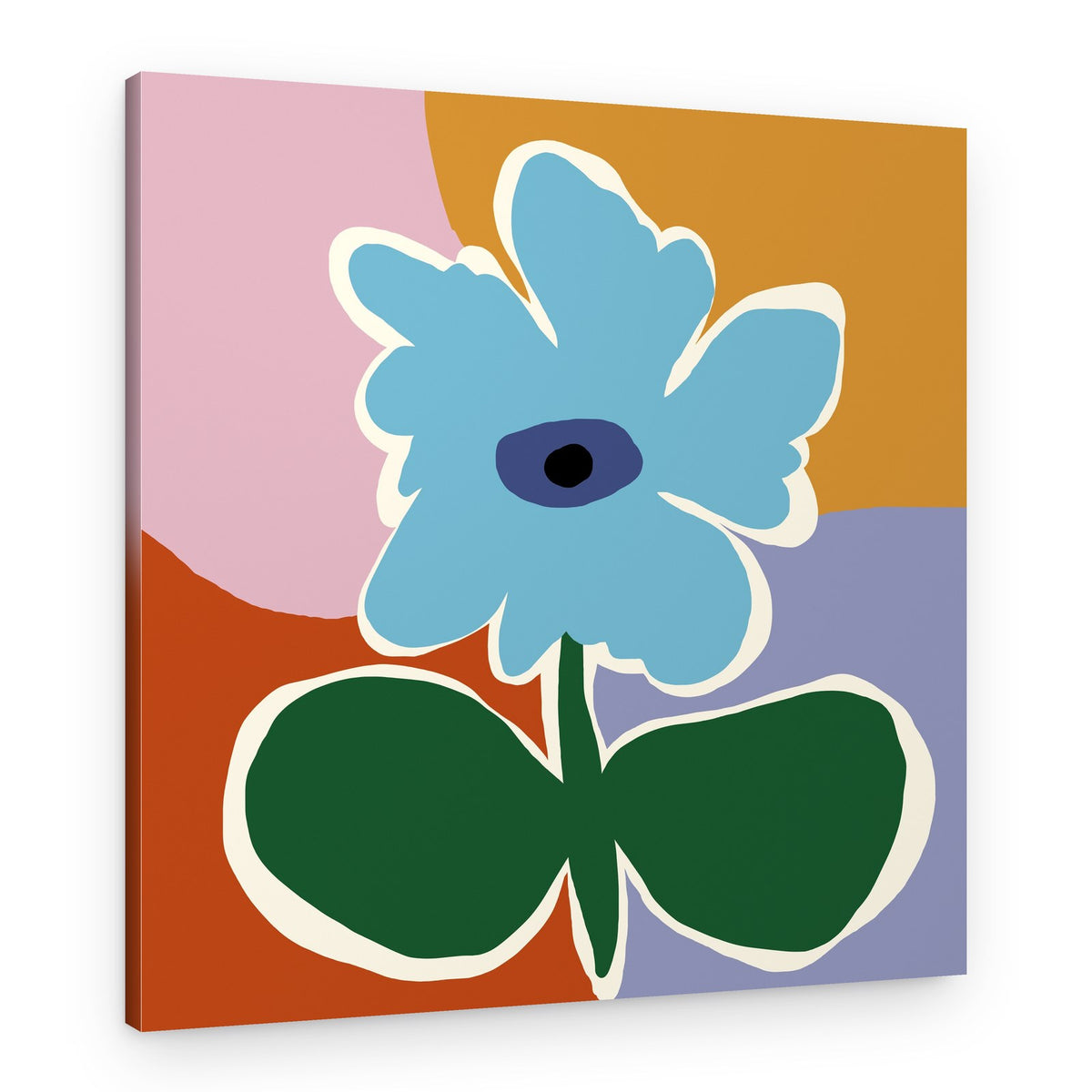 Vibrant Blue Flower – Canvas Print