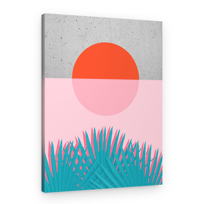 Retro Tropical Sun – Canvas Print