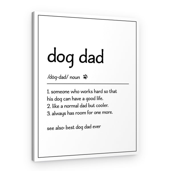Dog Dad Definition Canvas Print