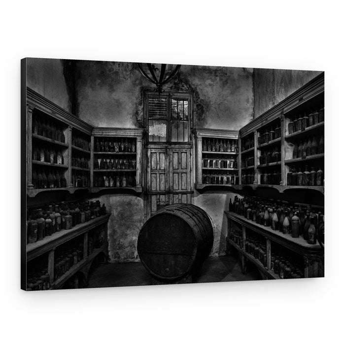 Vintage Bottle Cellar – Canvas Print