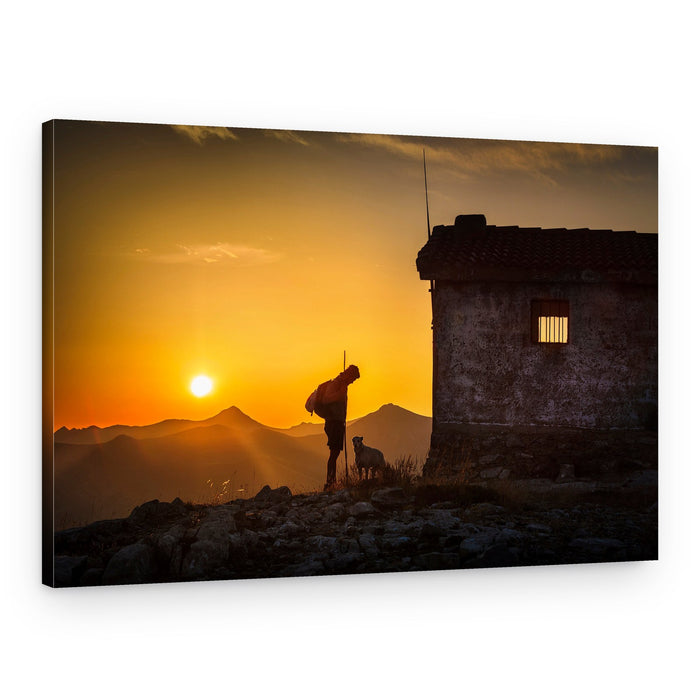 Solitary Mountain Sunset – Canvas Print