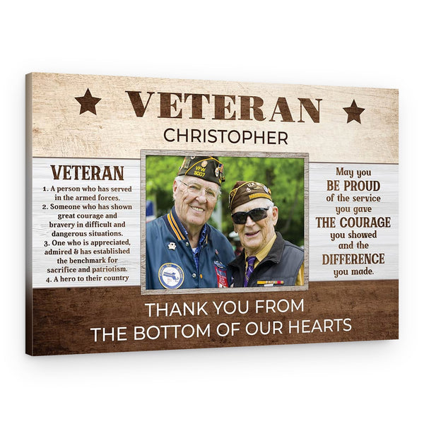 VETERAN Custom Photo Canvas Print