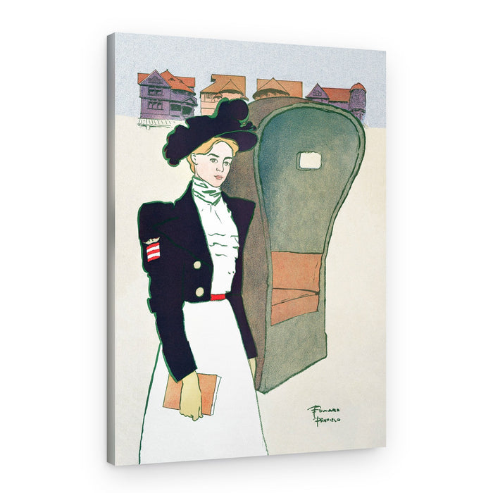 Woman Holding Book (ca. 1890–1907) – Canvas Print