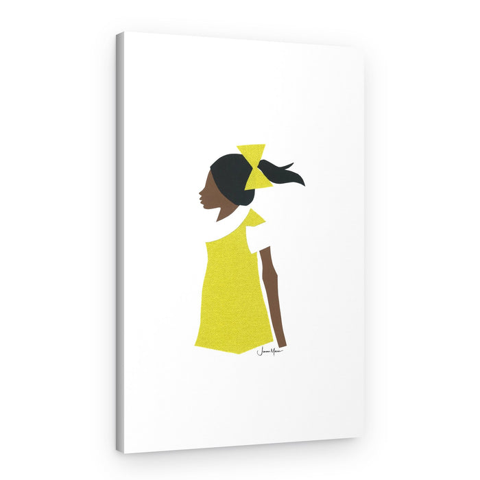 Girl with Yellow Bow – Canvas Print