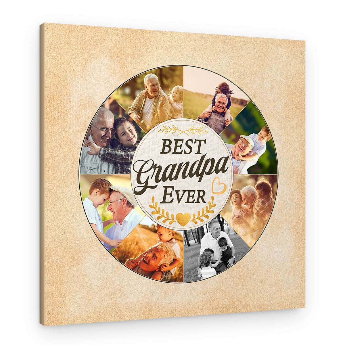 Best Grandpa Ever Custom Canvas Print – Canvas Print