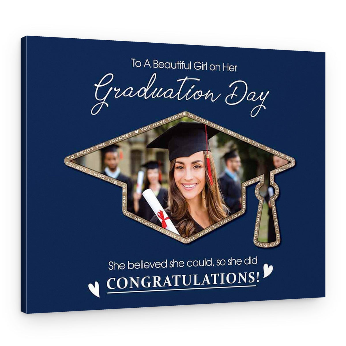 Personalized Graduation Gift For Her Photo Canvas Print – Canvas Print