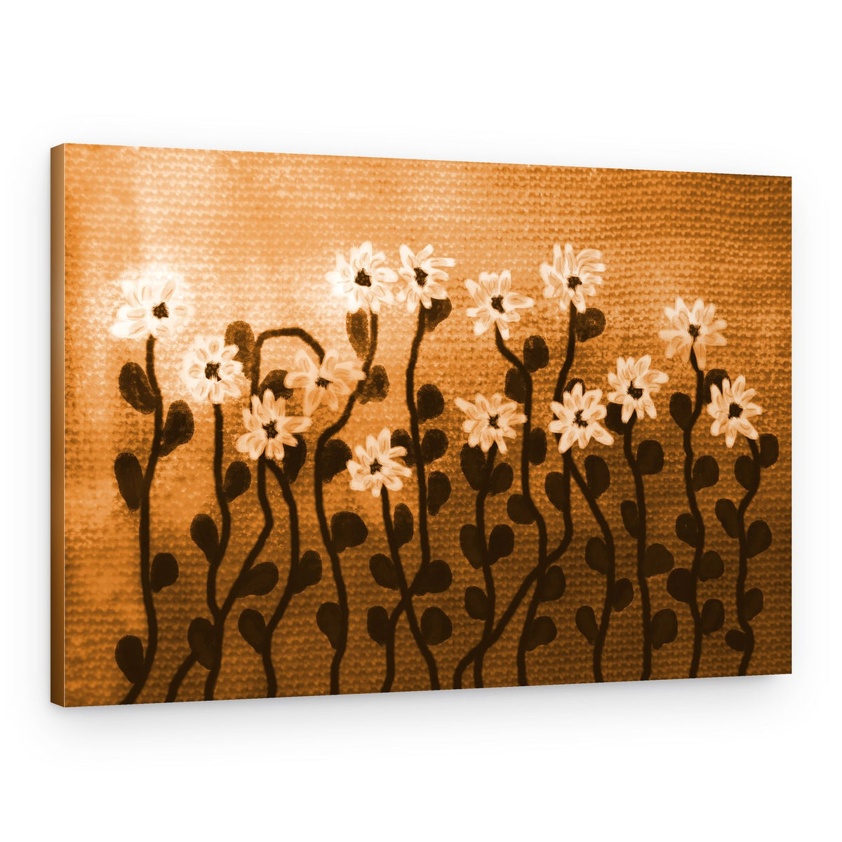 Rustic White Flowers – Canvas Print