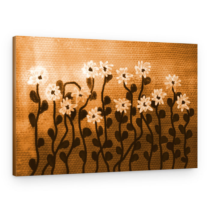 Rustic White Flowers – Canvas Print